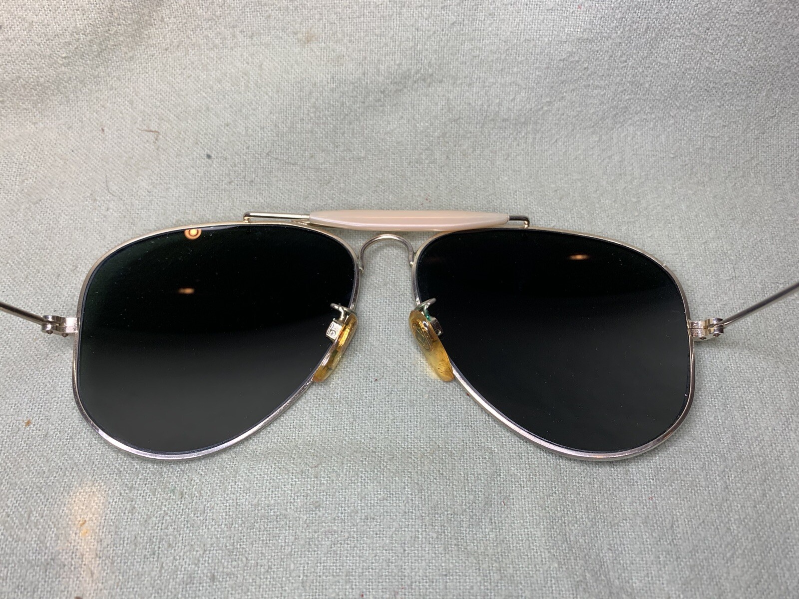 Vintage Aviator Sunglasses Gold Frame Green Lens Taiwan-image