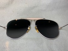 Vintage Aviator Sunglasses Gold Frame Green Lens Taiwan