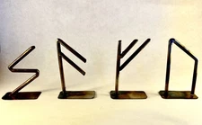Hand Made Viking Runes Stainless Steel 3 Inches Tall