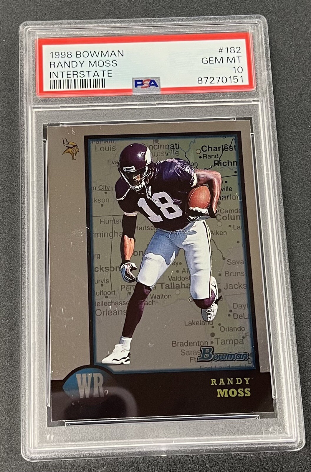 Randy Moss Bowman Interstate #182 Base