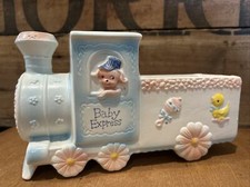 Vintage Napco Baby Express Nursery Planter Choo Choo Train #5893