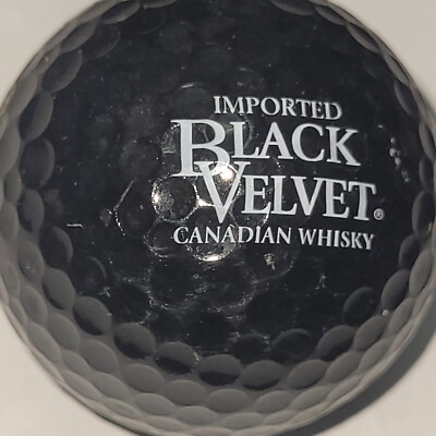 Imported Black Velvet Canadian Whiskey Logo Used Golf Ball (K-18-5) - 1ct (one)