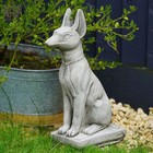 Pharaoh Dog Stone Statue | Anubis Puppy Outdoor Garden Ornament Hound Egyptian