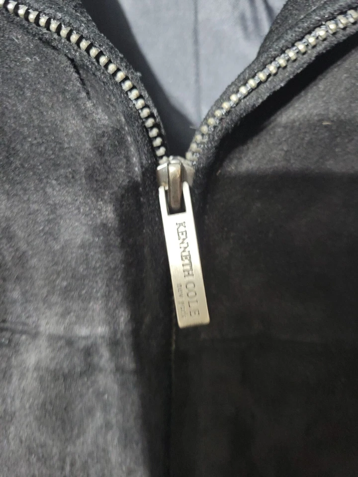 Abrigo Kenneth Cole New York XXL Hombre Se Ajusta XL Negro Cuero Genuino Cuir Verdadero  Foto 3 de 4