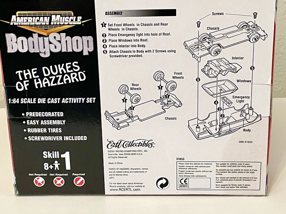 American Muscle Body Shop ROSCOE'S SHERIFF CRUISER The Dukes Hazzard 1:64 Ertl Foto 4 de 4