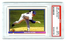NOLAN RYAN~TEXAS RANGERS (POP 53) 1991 BOWMAN PSA-8 NM-MT MLB BASEBALL CARD #280