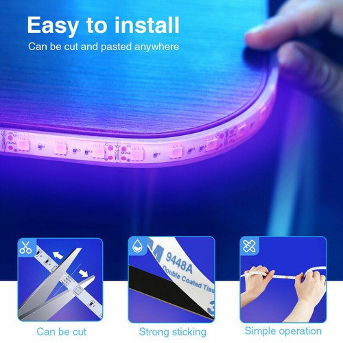 LED Strip Lights 1-5M 5050 RGB Light Colour Changing Tape Cabinet TV - Picture 9 of 11