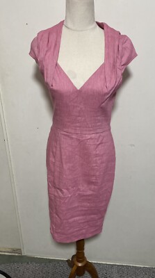 ASOS Womens Pink Linen Blend Dress Size 10 | eBay Australia