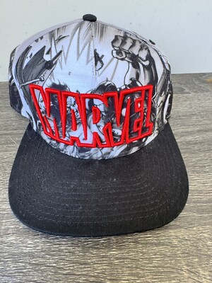 Marvel Avengers Hat Embroidered Snap Back AOP Iron Man Thor Anime Super Hero Cap