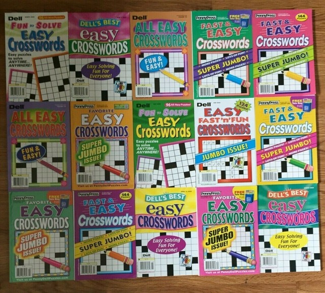 Lot Of 3 2018 19 PennyPress Crossword Puzzle Books EBay