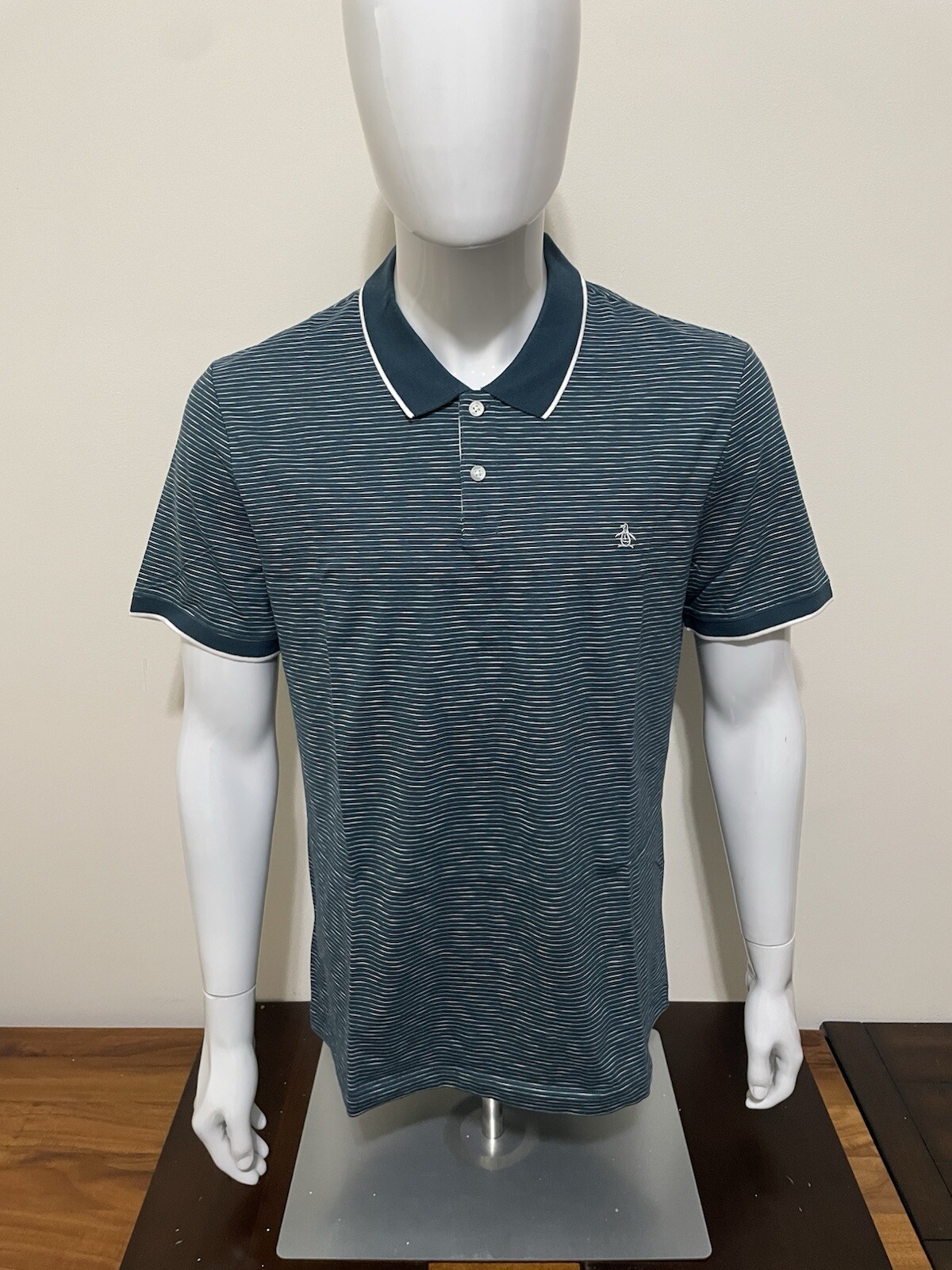 S Xl Striped Dark Aqua Nwot