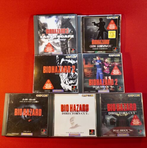 Resident Evil PS1 Lot 7 Set All w/Spine Sony Playstation Biohazard Japan PS JP - Picture 5 of 23