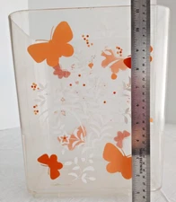 Vintage Wolff Products Acrylic Trash Can Mid-Century Retro Made in USA #20416