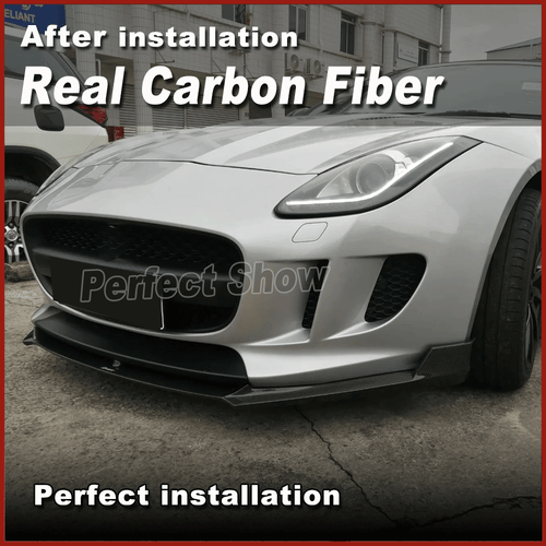 Fit for Jaguar F Type X152 2015-2018 REAL Carbon Fiber Front Bumper Lip Spoiler  - Bild 9 von 12