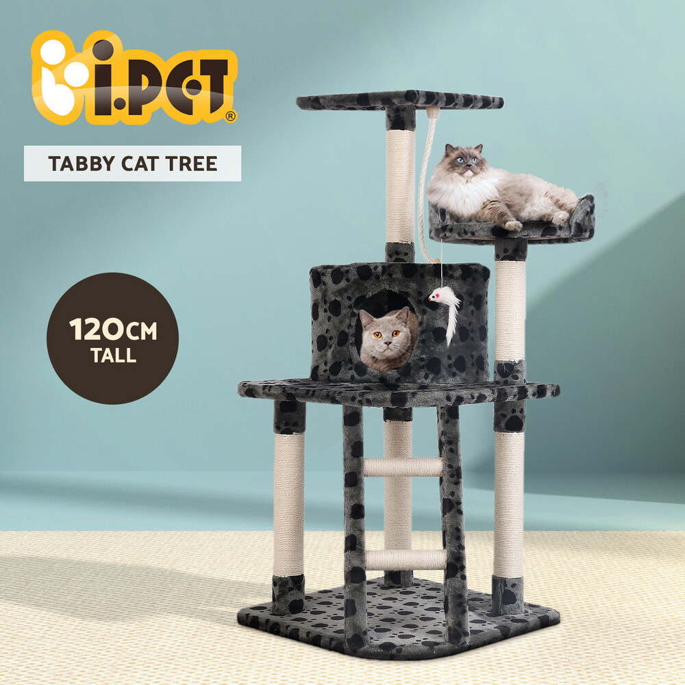 Cat Tree Tower Scratching Post Scratcher 120cm Trees Bed