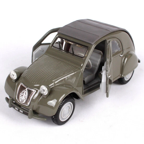 NEW-RAY MODELLINO AUTO CITROEN 2CV 1952 SCALA 1:32 DARK GREY DIE-CAST METAL NEW - Immagine 2 di 4