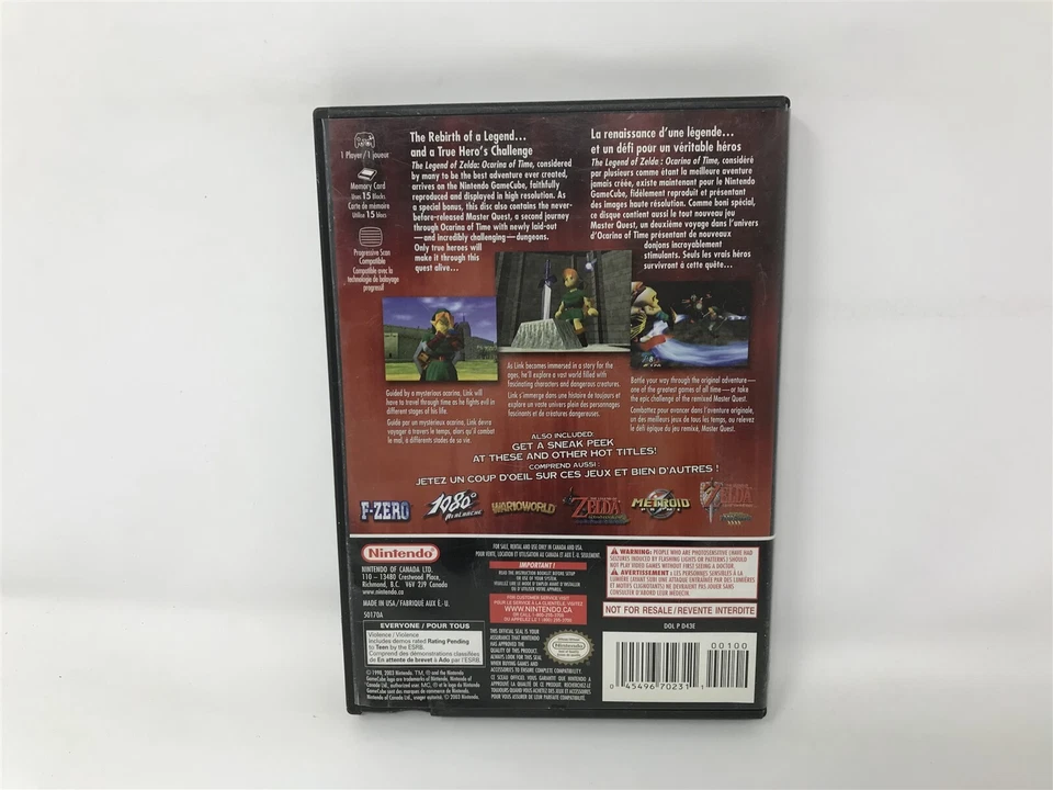 Artwork ONLY ! - The Legend of Zelda: Ocarina of Time Master Quest - Gamecube  - Image 2 of 3
