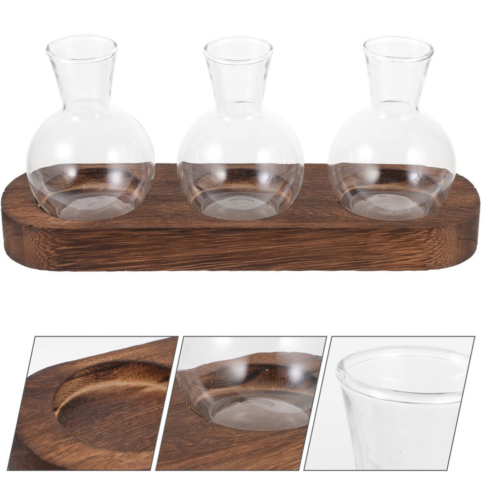 Hydroponic Glass Flower Vase Terrarium Plant Propagation Station Plants