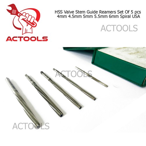 Valve Stem Guide Reamers 9 Pcs 3- of 6mm 3 -5.5 mm and 3-5mm Spiral USA - Picture 4 of 12