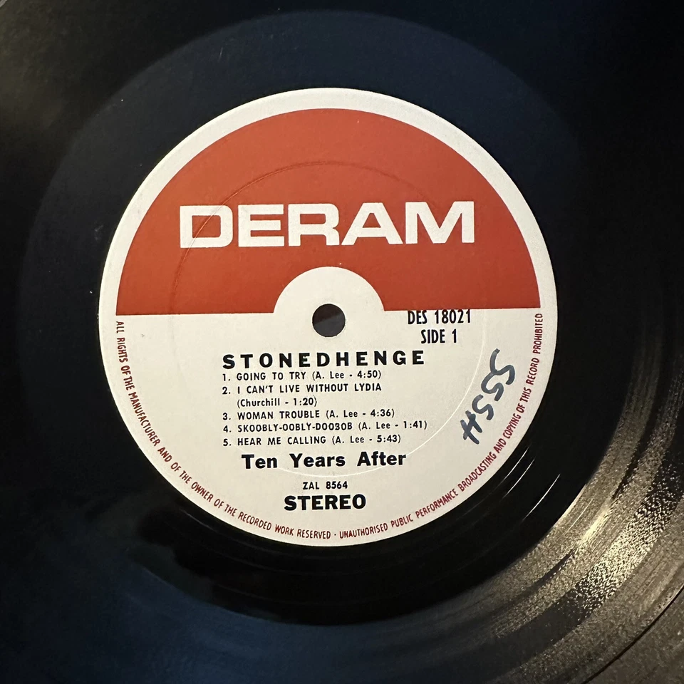 TEN YEARS AFTER Stonedhenge DERAM LP VG+ Gatefold **RARE MISPRESS** Sssh - Image 3 of 4