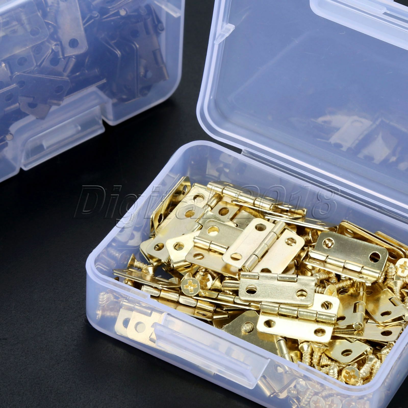 60x Antique Jewelry Box Dolls House Hinge Furniture Door Hinges