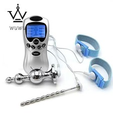 Electrickit Shock E-Stim Kit Device Therapy Plugg Urethral Sounds with PenisRing