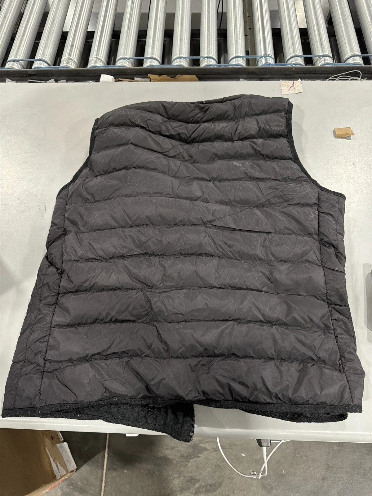 VENUSTAS HEATED PUFFER VEST, EXTRA 6000MAH BATTERY PACK - SIZE: WOMEN XL - BLACK