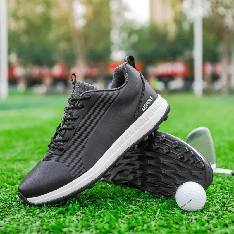 Zapatos de golf profesionales de lujo para hombre Tenis de golf Entrenamiento Caminar Calzado Foto 3 de 4