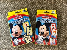 2 Packs Mickey Mouse Clubhouse Flash Cards -Colors  Shapes - Numbers  Counting