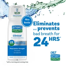 SmartMouth Clinical Activated Breath Rinse 16 oz, Mint, Adult,Moisturizing
