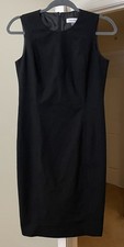 Calvin Klein Dress Black Wiggle Pencil Shift Office Girl Women's 6P Petite