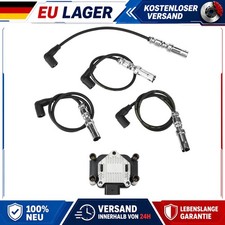 ZÜNDSPULE + 4X ZÜNDLEITUNGSSATZ ZÜNDKABEL FÜR VW LUPO 1.0 POLO 6N 1.4 0986221048