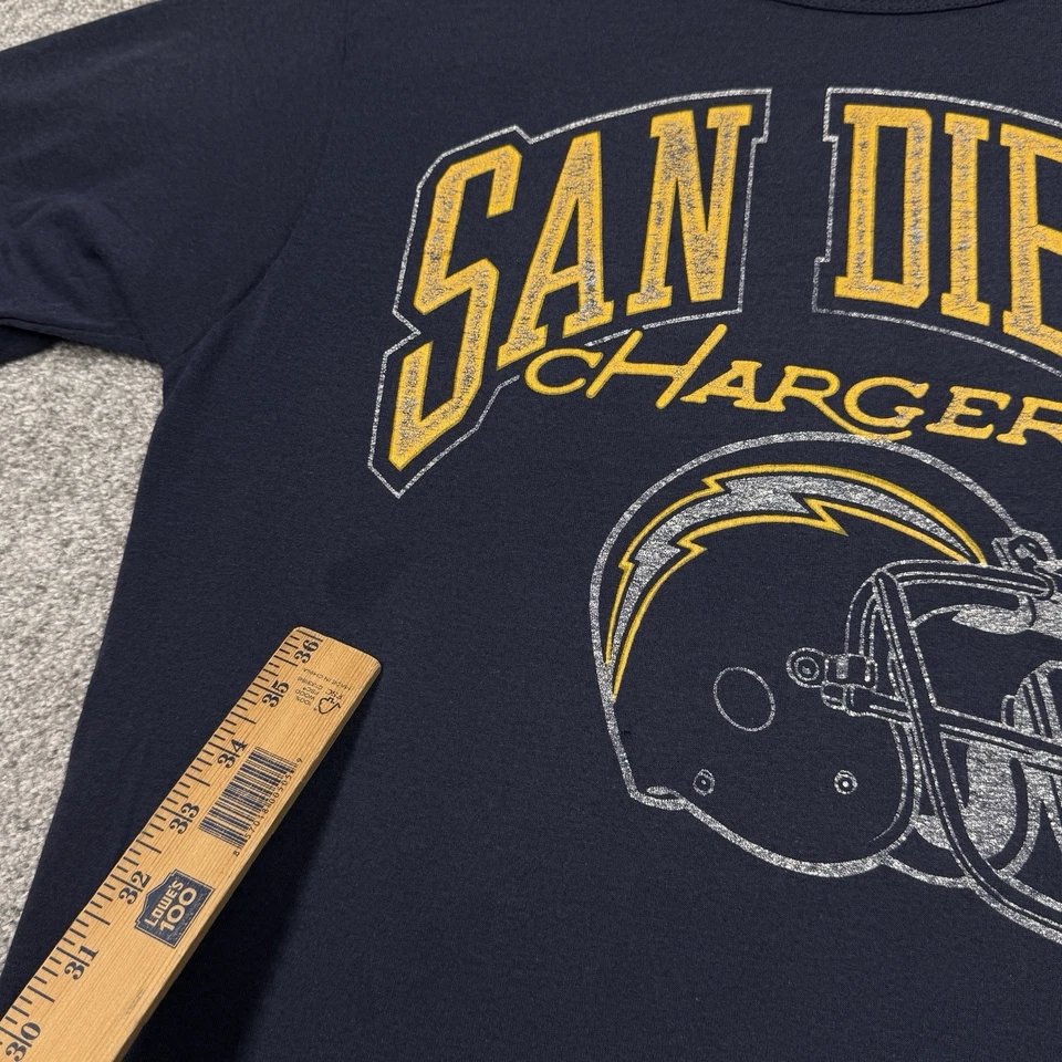 Camisa De Colección San Diego Chargers Hombres Pequeña Adulta NFL Fútbol Años 80 90 Campeón Foto 3 de 4