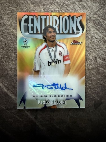 Paolo Maldini [Autograph] #TC-4 2021 Topps Finest UEFA Champions League 1998 Centurions card