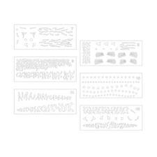 6Pcs Fishing Lure Drawing Templates for Scrapbooking Painting Home Decoration