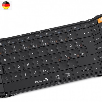 ProtoArc XK01 Faltbare Tastatur Klappbar mit Ziffernblock | Wiederaufladbare