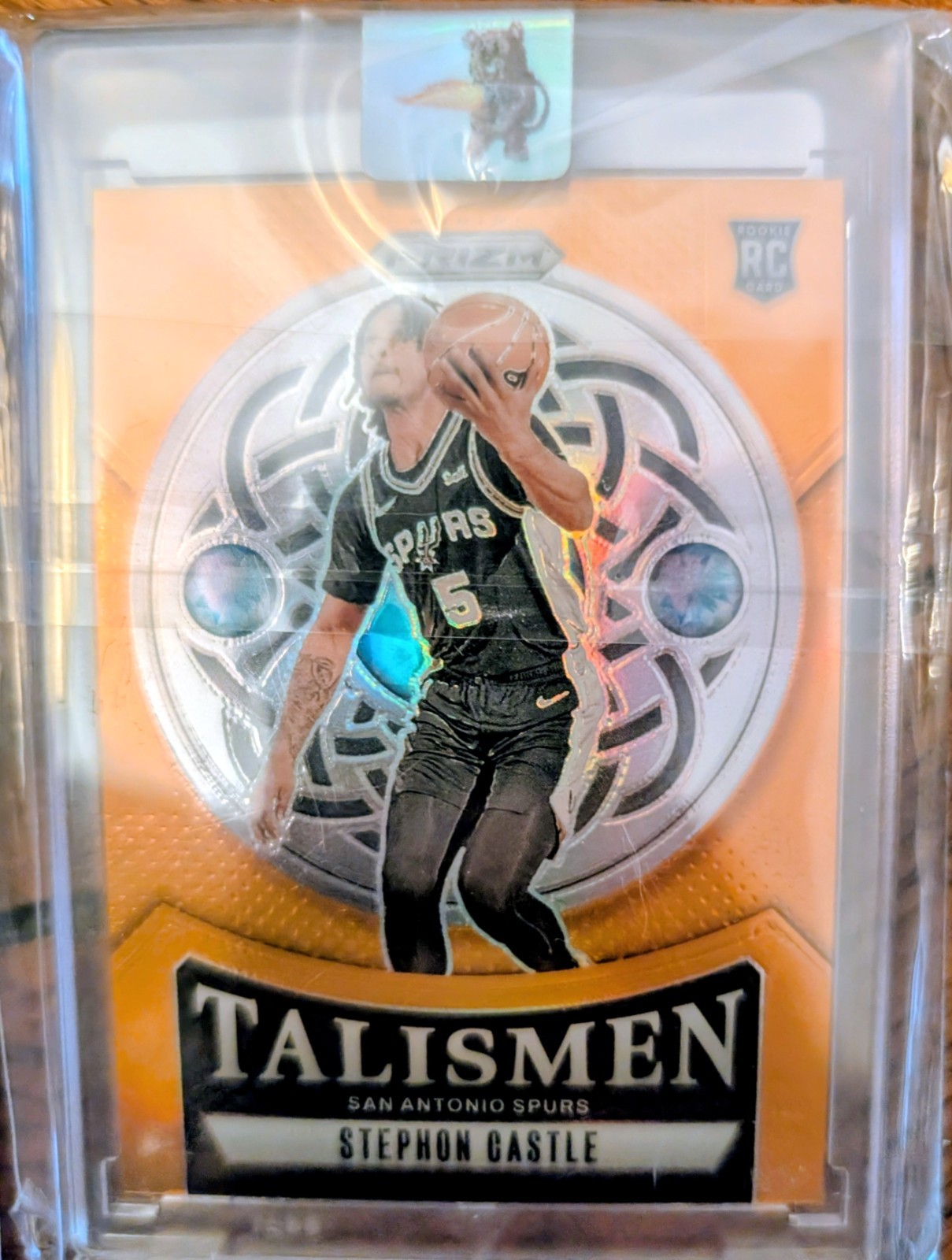 2024-25 Panini Prizm Stephon Castle #14 Orange Prizm Talismen Rookie RC /49