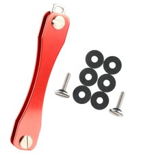 Keyless Entry Remote Fob Auto Car Key Minimalist Universal Keychain Holder Red