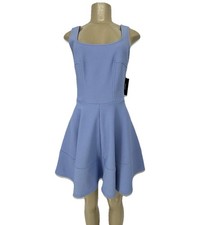 NEW Lulus Small Women Home Before Daylight Periwinkle Skater Dress Mini 13-18