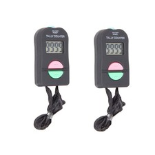 2PCS 4 Digits Digital Tally Counter Electronic Manual Hand Clicker Number Button