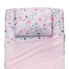 Bedtime Originals Blossom Watercolor Floral Twin Sheets and Pillowcase Set