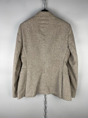 Tagliatore Womens Luxury Angora Beige Button Casual Blazer Jacket Size L - Picture 12 of 20
