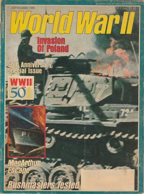 WORLD WAR II MAGAZINE -  SEPTEMBER 1989