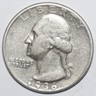 1936 Washington Quarter XF EXTRA FINE (W182)