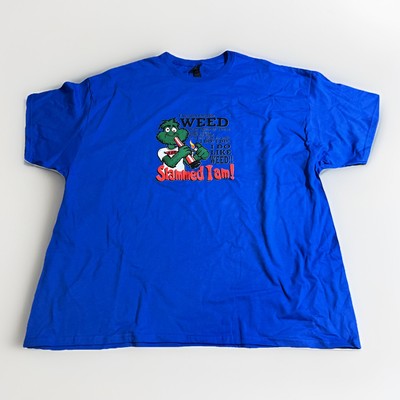 Vintage 90s Slammed I Am Dr Seuss Weed Marijuana Pot Bong Parody 3XL Shirt USA