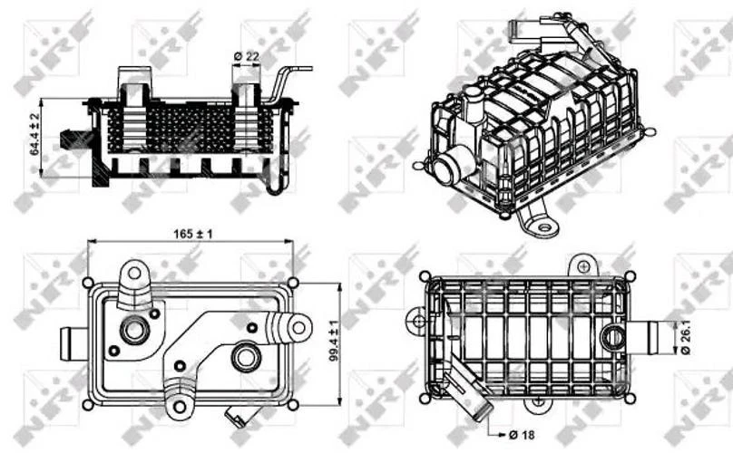 NRF 31280 Ölkühler Motoröl für BMW 3 Limousine (E36) 3 Compact (E36) - Imagen 4 de 4