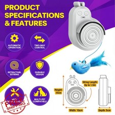 Interactive Cat Toy Auto Electric Bird Mouse Rechargeable