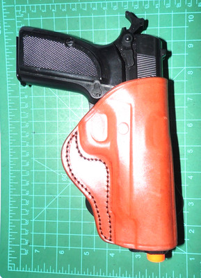 Tagua PD3-072 RH Brown Leather Paddle Holster for FN Browning HiPower