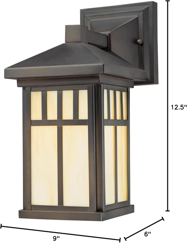 Westinghouse 6732800 Burnham One-Light Wall Lantern on Steel, Honey Art Glass - Image 2 of 4