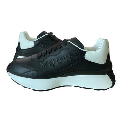 Alexander McQueen Men s Sprint Runner Sneaker 'Black/White' $850 RETAIL